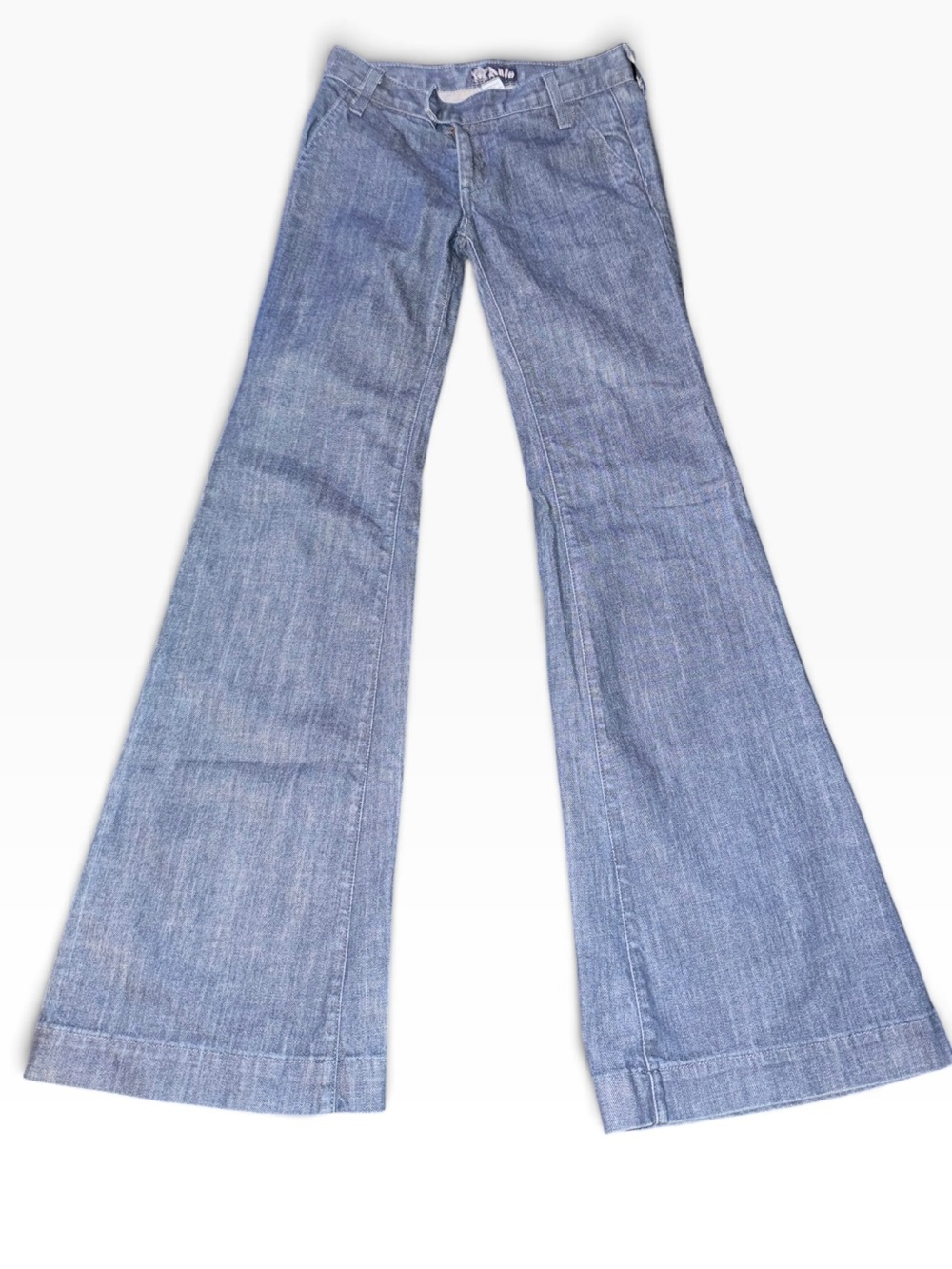 Anlo Vintage-wash Flare Wide Leg Jeans Made in USA Size 26